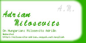 adrian milosevits business card